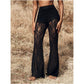 Elegante kanten flare-broek met hooggetailleerd ontwerp