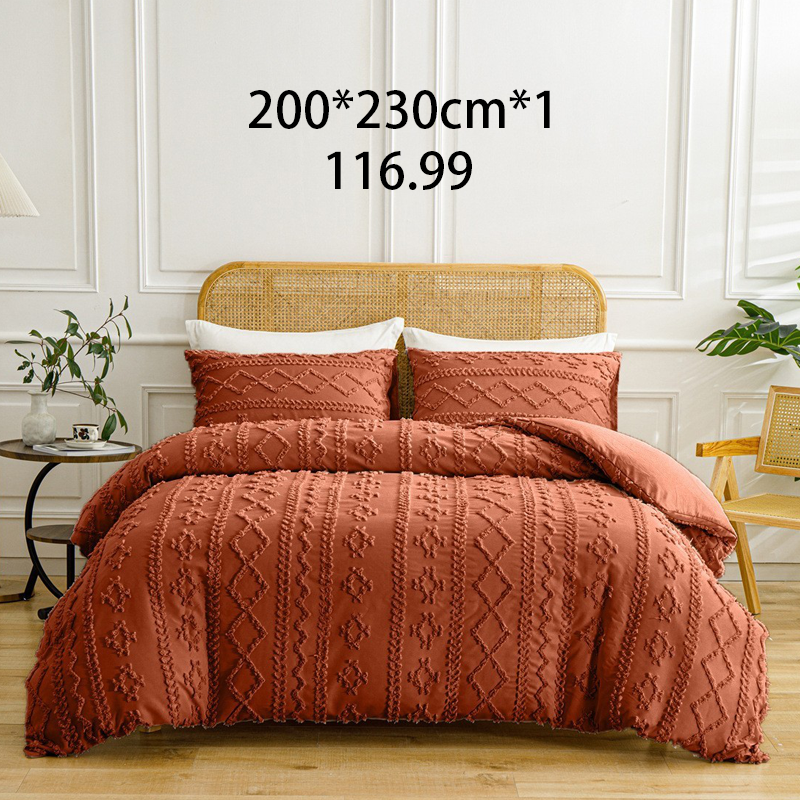 🌞Fris De Lente In Met 50% Korting!🛏️Gezellige 3-Delige Beddengoedset | Boho Jacquard Patroon | Ultra-Zacht & Machinewasbaar | Verfijnde Slaapkamerstijl