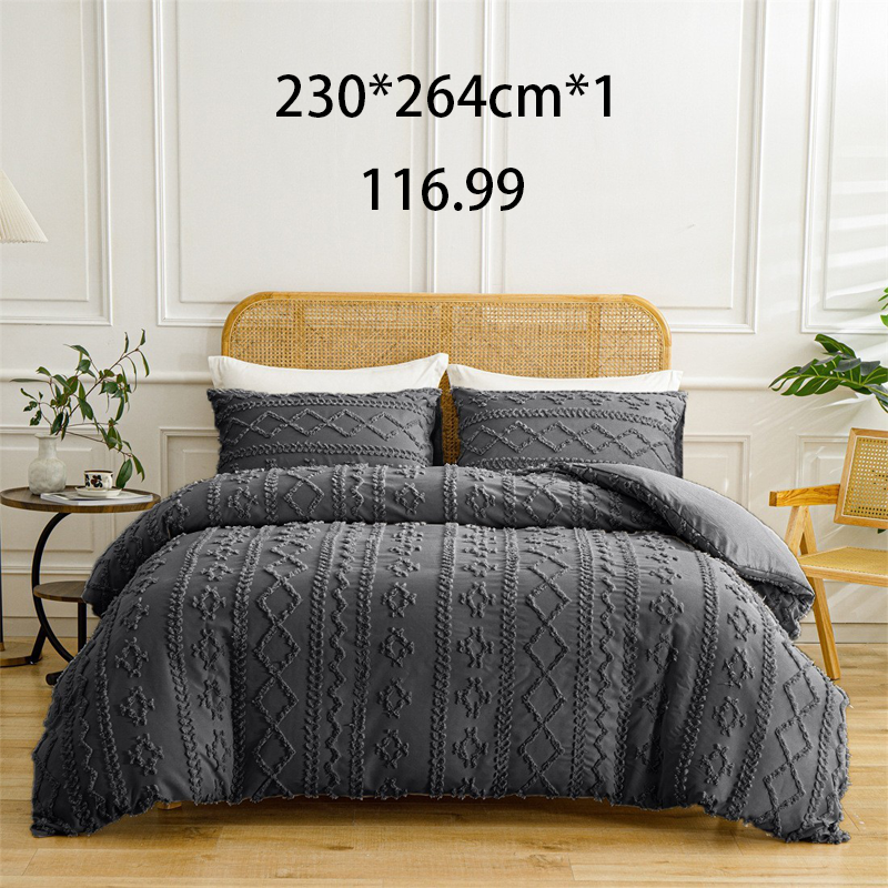 🌞Fris De Lente In Met 50% Korting!🛏️Gezellige 3-Delige Beddengoedset | Boho Jacquard Patroon | Ultra-Zacht & Machinewasbaar | Verfijnde Slaapkamerstijl