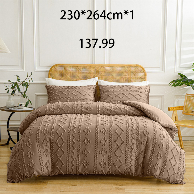 🌞Fris De Lente In Met 50% Korting!🛏️Gezellige 3-Delige Beddengoedset | Boho Jacquard Patroon | Ultra-Zacht & Machinewasbaar | Verfijnde Slaapkamerstijl