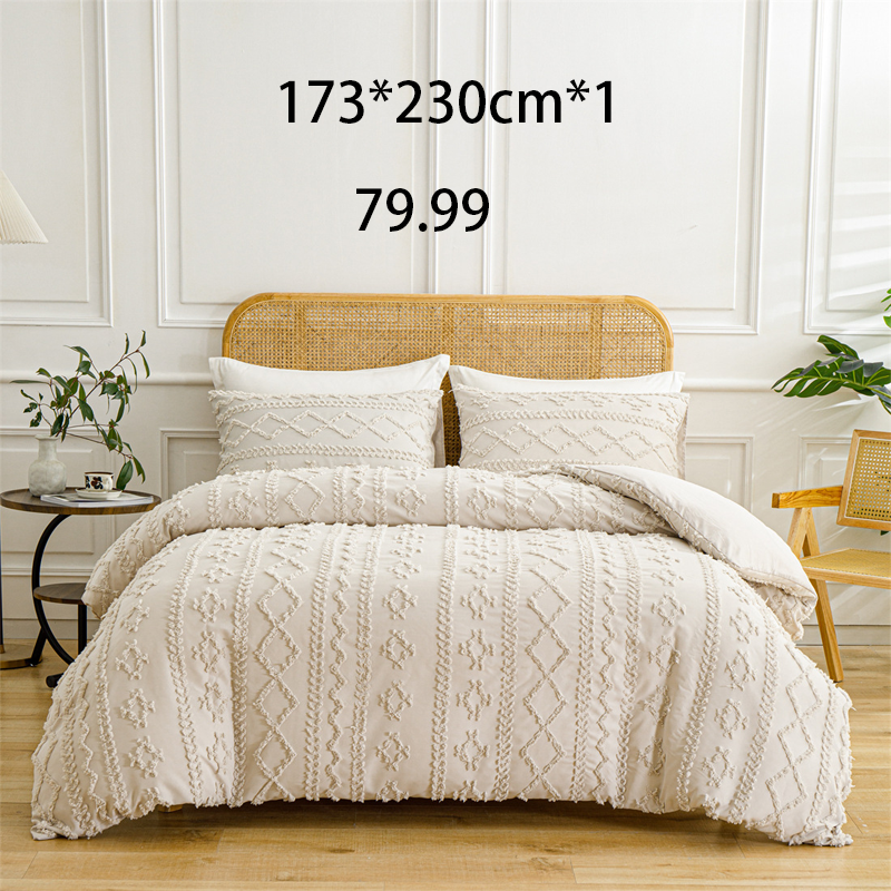 🌞Fris De Lente In Met 50% Korting!🛏️Gezellige 3-Delige Beddengoedset | Boho Jacquard Patroon | Ultra-Zacht & Machinewasbaar | Verfijnde Slaapkamerstijl