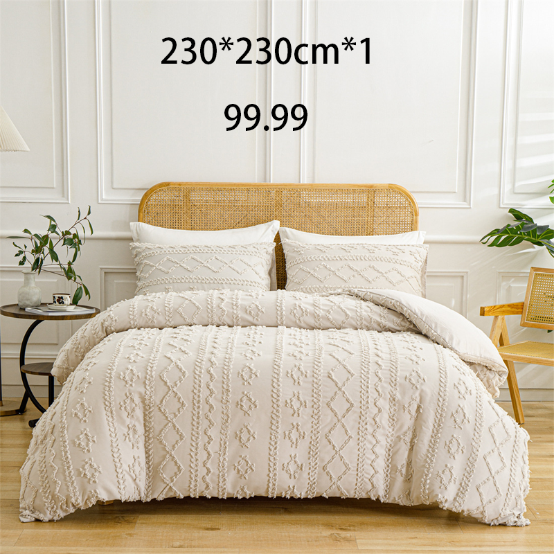 🌞Fris De Lente In Met 50% Korting!🛏️Gezellige 3-Delige Beddengoedset | Boho Jacquard Patroon | Ultra-Zacht & Machinewasbaar | Verfijnde Slaapkamerstijl