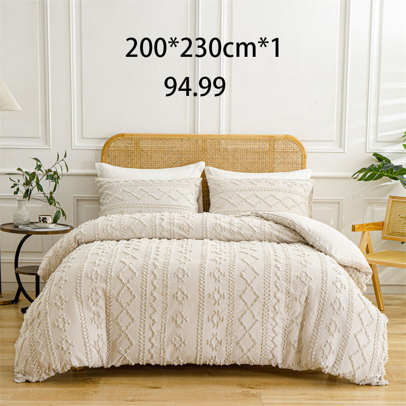 🌞Fris De Lente In Met 50% Korting!🛏️Gezellige 3-Delige Beddengoedset | Boho Jacquard Patroon | Ultra-Zacht & Machinewasbaar | Verfijnde Slaapkamerstijl