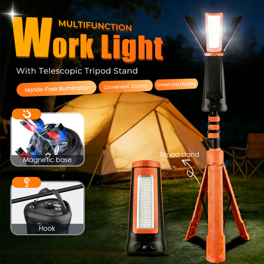 Multifunctionele LED-werklamp met telescopisch statief