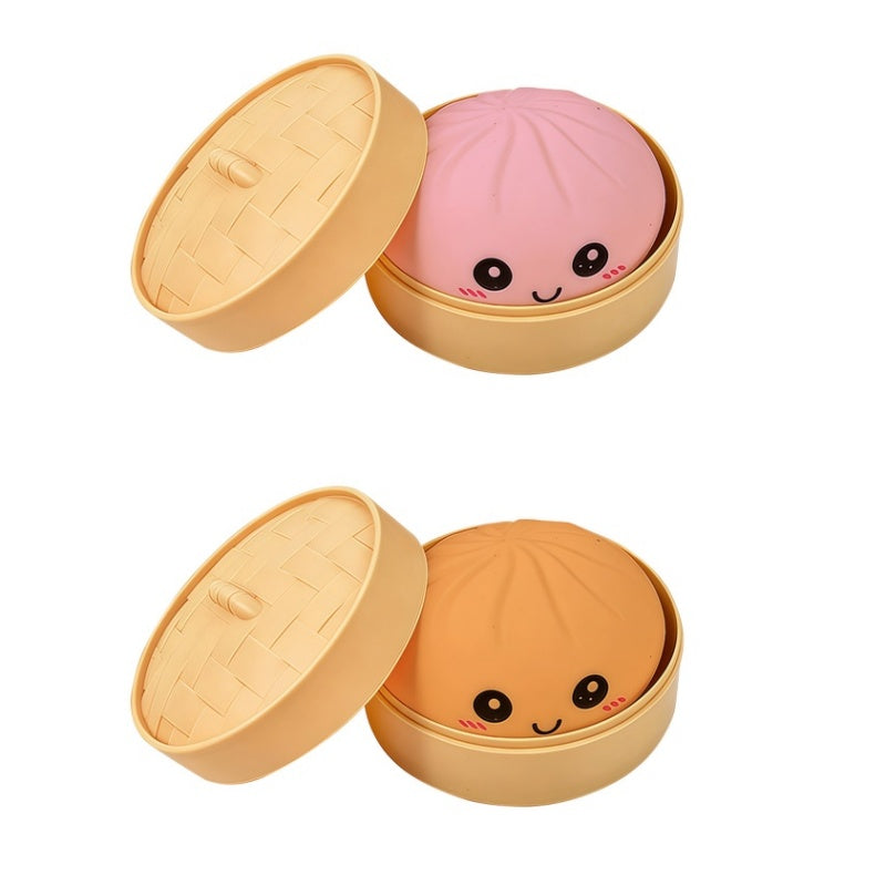 Schattig knuffelbeestje in de vorm van een dumpling met stoomfunctie