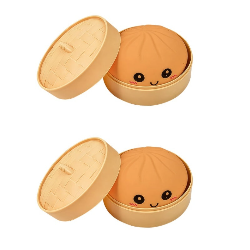 Schattig knuffelbeestje in de vorm van een dumpling met stoomfunctie