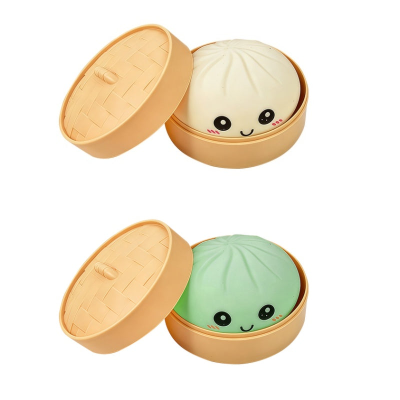 Schattig knuffelbeestje in de vorm van een dumpling met stoomfunctie