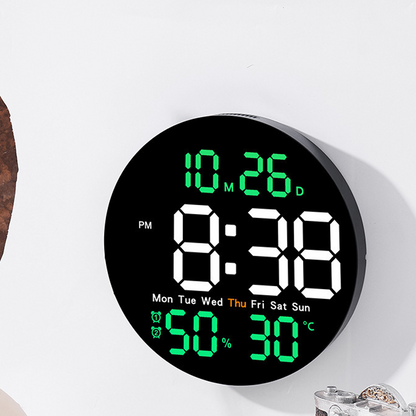 Large LED Digital Wall Clock with Remote Control