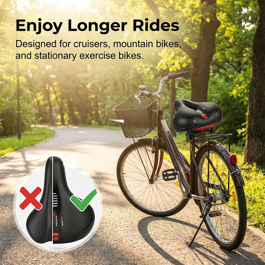 Ergonomisch en ademend fietszadel met traagschuim