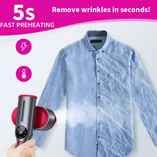 📢📢60% OFF!!! 🔥✨ Handheld Garment Steamer – Intense Steam, Fast Heat-Up and 90° Rotating Head | Perfect for Travel and Home ⚡