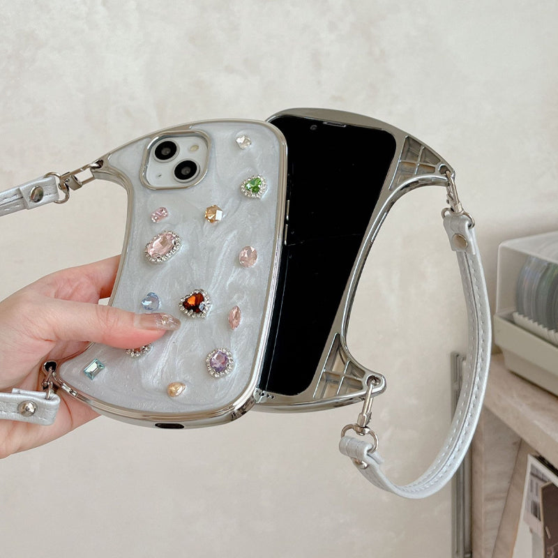 Creatief telefoonhoesje met handvat aan de bovenkant voor iPhone