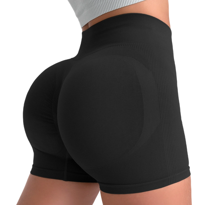 Naadloze fitnessshorts met perzikbillen effect
