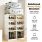 Foldable Installation-Free Shoe Cabinet with Clear Doors