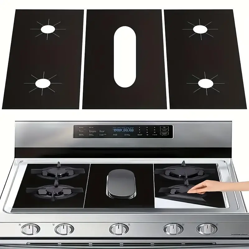🍳 50% KORTING! 🧽 Herbruikbare Gasfornuis Brander Beschermers – Hittebestendig, makkelijk schoon te maken & vlekbestendig – Houd uw gasfornuis langer schoon ✨