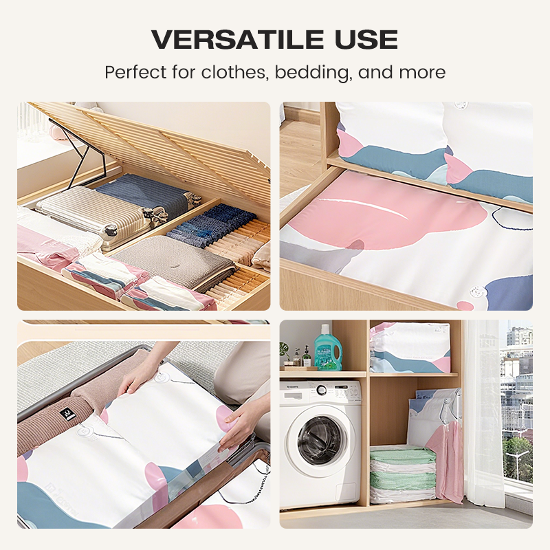 🧳💨 50% KORTING! Vacuümopbergzakken zonder pomp – Drukken en sluiten, geen pomp nodig. Bespaart 80% ruimte, houdt kleding droog en stofvrij. Perfect voor volumineus beddengoed en spullen buiten het seizoen. 🛏️🗄️