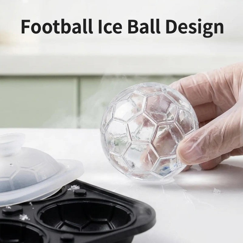 ⚽ 1+1 GRATIS 🔥 Siliconen ijsblokjesvorm – voetbalvorm – perfecte ijsblokjes voor zomerdrankjes & het WK-feest 🧊⚽