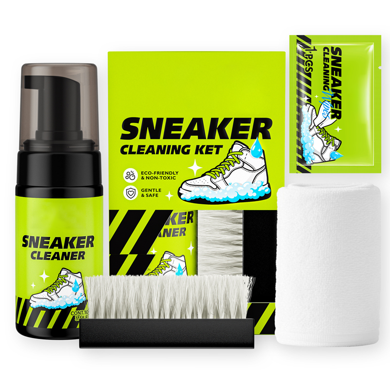 Reinigingsset voor sneakers met schuim zonder water