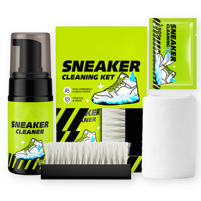 Reinigingsset voor sneakers met schuim zonder water