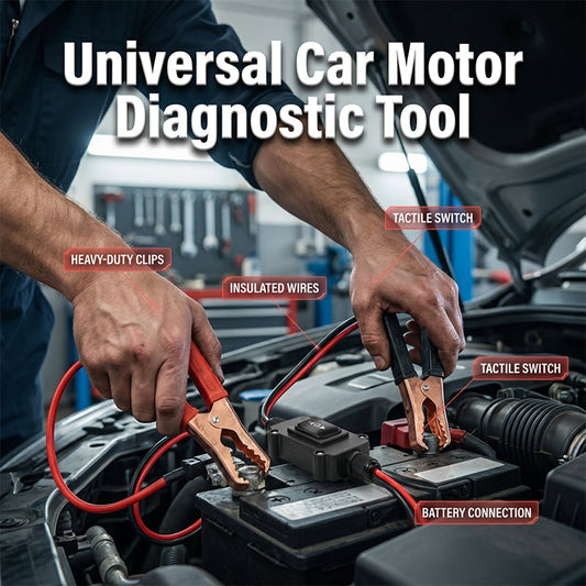 🌞Fris De Lente In Met 50% Korting!⚡Professionele 12V Auto Motor Start- & Diagnoseschakelaar - Universele Testkabel met Koperen Klemmen - Voor Ramen, Ruitenwissers & Snelle Foutopsporing