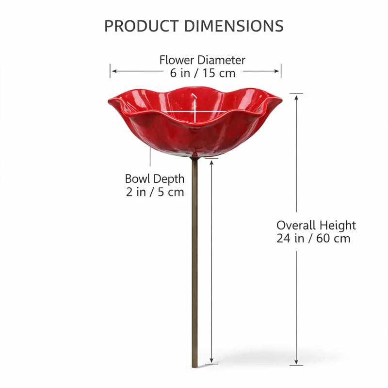 Handmade Metal Flower on a Stick