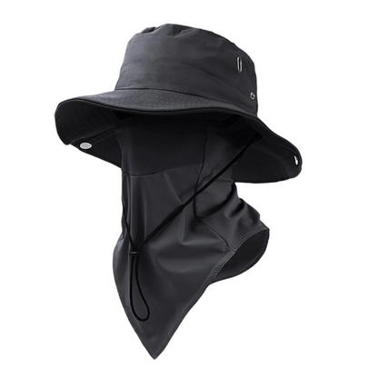 Ademende vissershoed met afneembaar gezichtsmasker