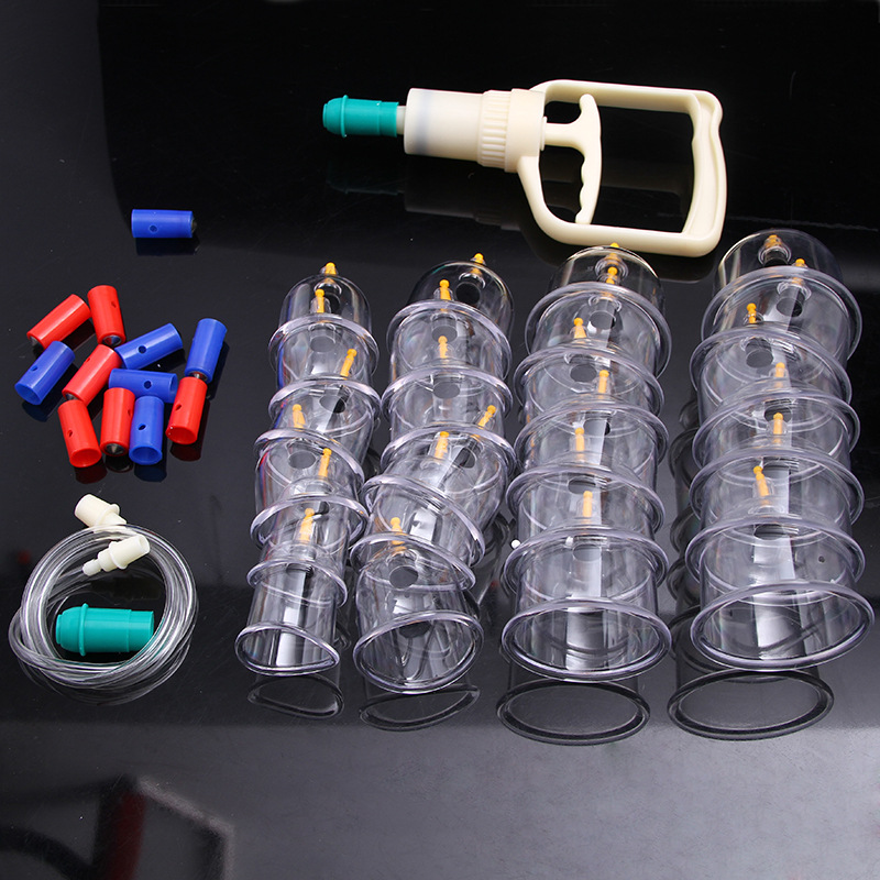 ⏳ Tijdelijke aanbieding⏰ Cuppingtherapie set met vacuümbekers – verdikt, met zuigpomp, transparant 🩺