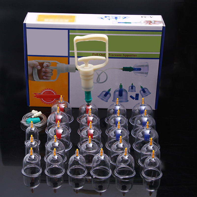 ⏳ Tijdelijke aanbieding⏰ Cuppingtherapie set met vacuümbekers – verdikt, met zuigpomp, transparant 🩺