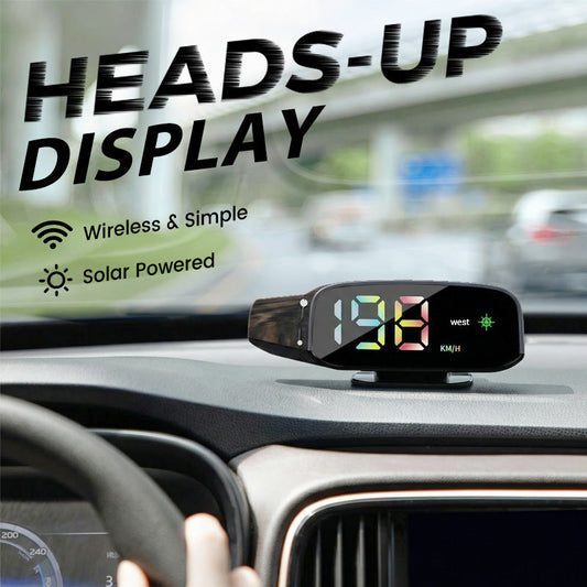 Op zonne-energie werkende auto-HUD-snelheidsmeter