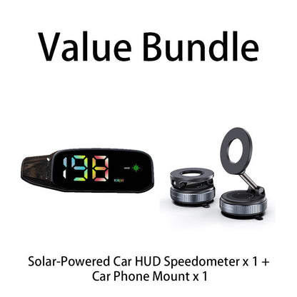 Op zonne-energie werkende auto-HUD-snelheidsmeter