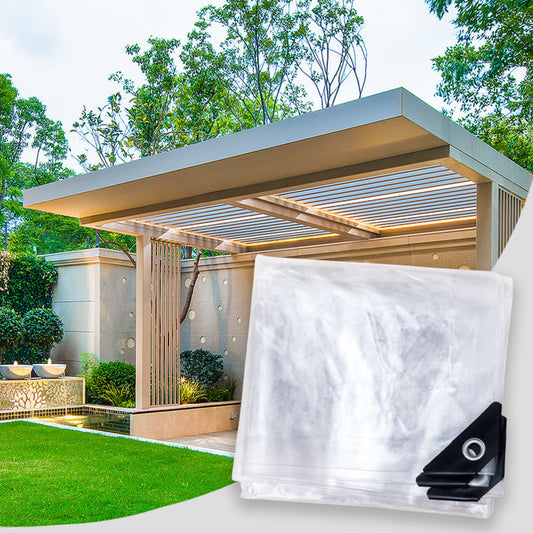 🛡️60% KORTING🌧️ Transparant, extra stevig zeildoek | 0,35 mm weerbestendig PVC · scheur- en UV-bestendig · transparant en lichtdoorlatend · versterkte oogjes · veelzijdig gebruik