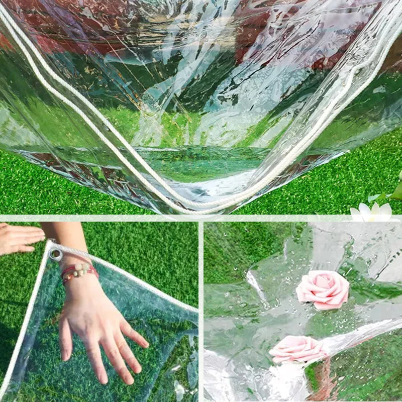 🛡️60% KORTING🌧️ Transparant, extra stevig zeildoek | 0,35 mm weerbestendig PVC · scheur- en UV-bestendig · transparant en lichtdoorlatend · versterkte oogjes · veelzijdig gebruik