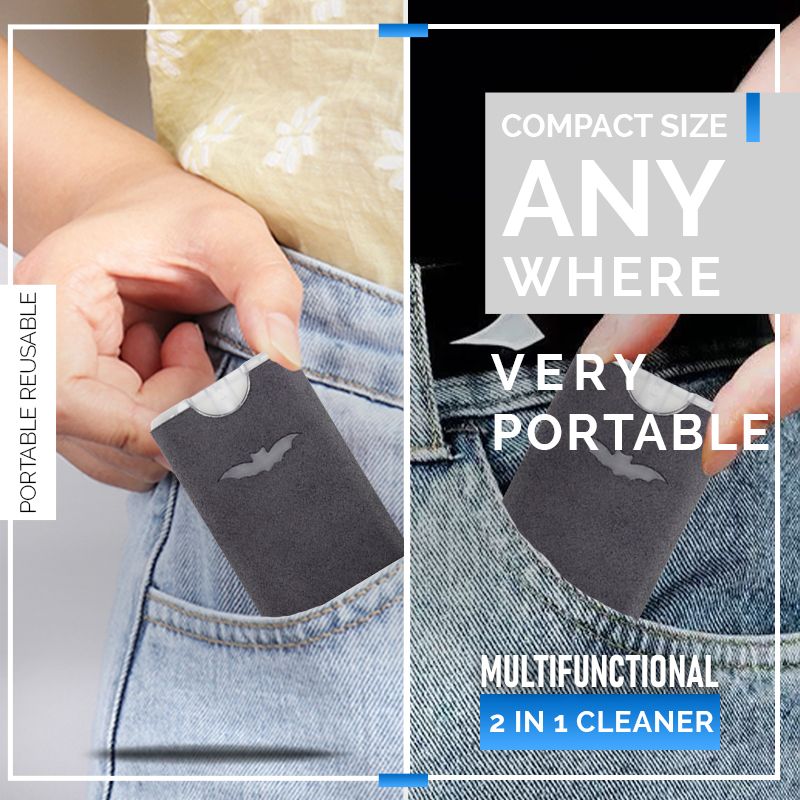 📢📢  1+1 gratis💦Draagbare Herbruikbare 2-in-1 Schermreiniger & Microvezeldoek