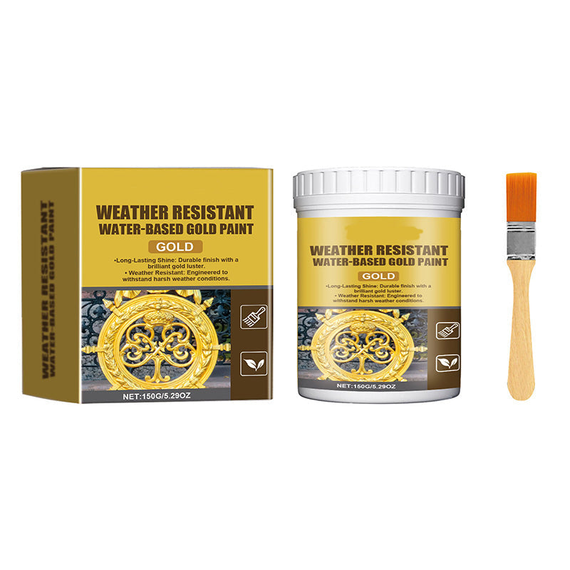 🥳2026 HOT SALE🥳💞50K+ VERKOCHT! 🏠✨ 50% KORTING! Weerbestendige Goudverf – Watergedragen, briljante glans. Veilig voor metaal, hout & steen. Gaat mee met regen of zon! 🖌️💛
