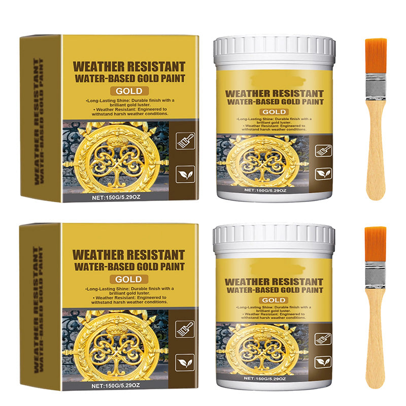 🥳2026 HOT SALE🥳💞50K+ VERKOCHT! 🏠✨ 50% KORTING! Weerbestendige Goudverf – Watergedragen, briljante glans. Veilig voor metaal, hout & steen. Gaat mee met regen of zon! 🖌️💛
