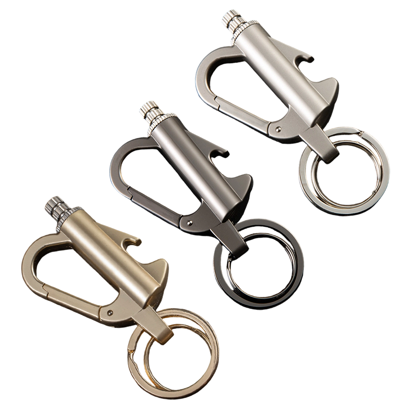 Multifunctionele sleutelhanger met permanente match