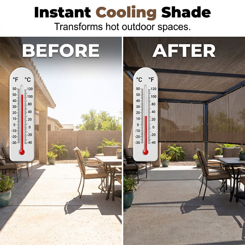 ❄️Zomerfresh 50% Korting!☀️UV-bestendig Schaduwdoek voor Tuin & Terras – Ademend Zonnescherm Net met Versterkte Randen