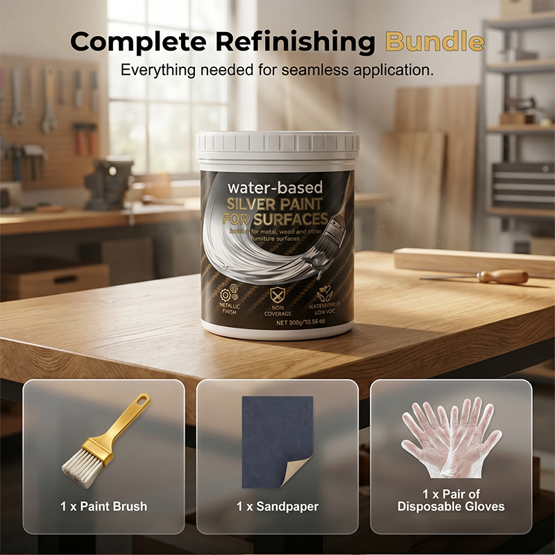 🌿🪵 Geen stank, wél perfect zilver! Waterbasis zilververf voor al uw DIY-projecten – snel droog, veilig & dekkend! 🎨