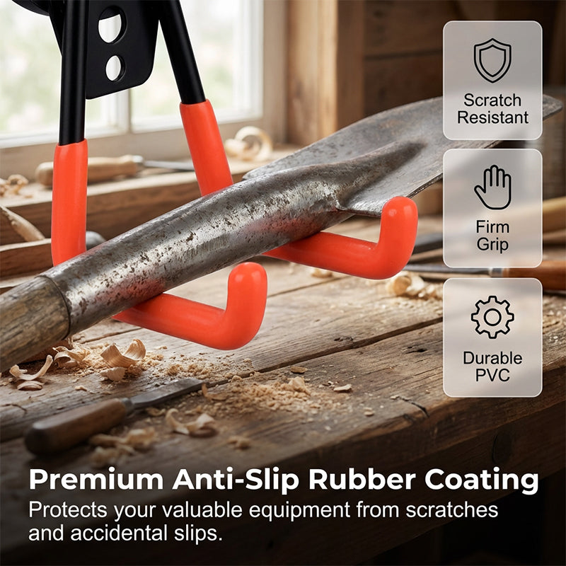 📢📢50% KORTING!! ⏰ Krachtige Dubbele Magnetische Haak – Krasbestendige Rubberen Coating, Draagkracht tot 26 kg, Voor Werkplaats, Garage & Keuken 🏗️