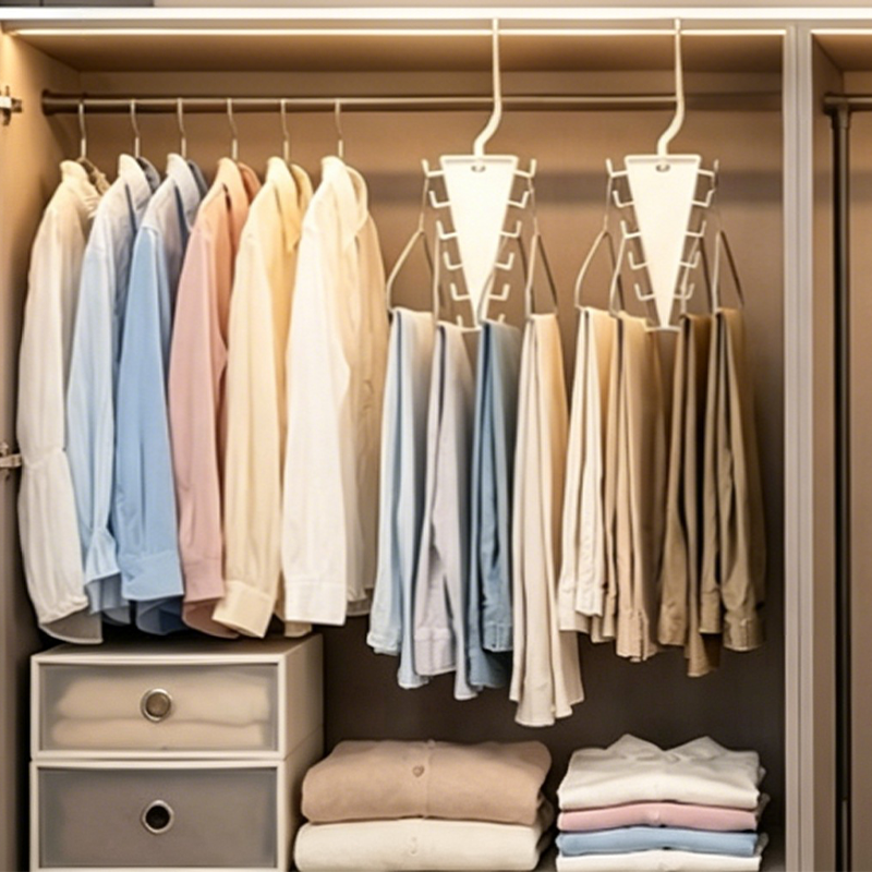 ⏳ Tijdelijke aanbieding! 🏠 5 kopen, 2 gratis — Driehoekige opbergrekjes voor kleding en accessoires 💖