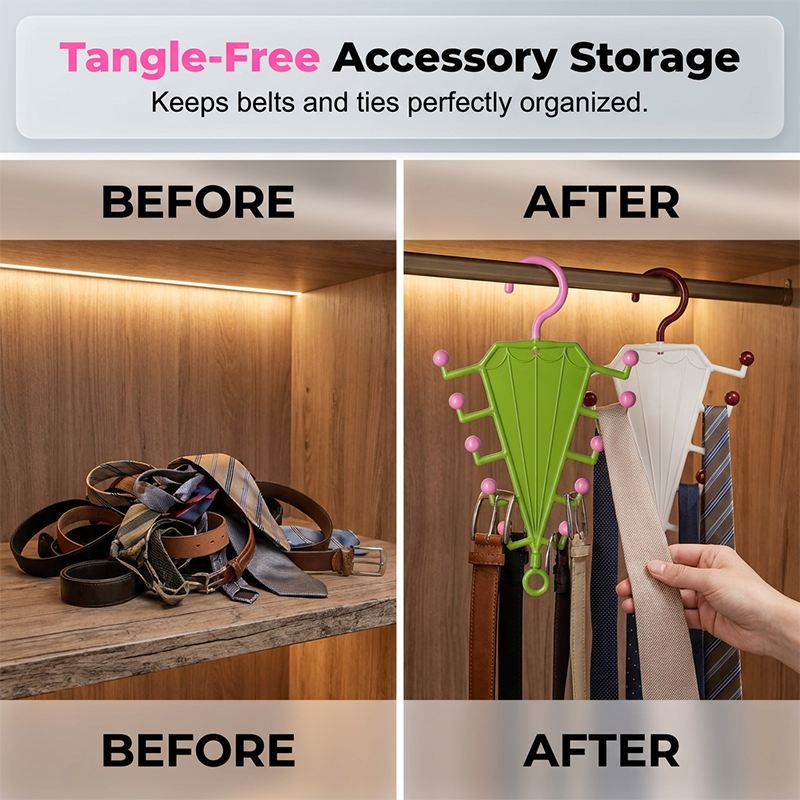 ⏰🎁Multifunctioneel V-vormig dubbelzijdig opbergrek met hangers