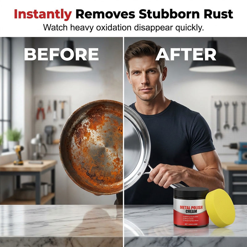 Metal Polish Cream for Kitchen Cleaning and Stain Removal