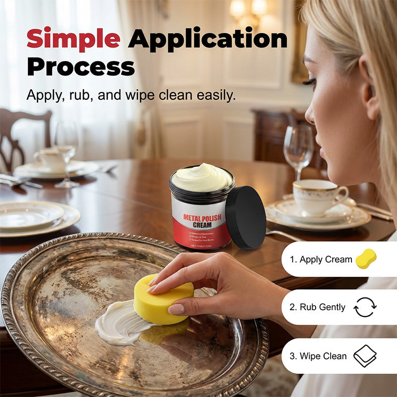 Metal Polish Cream for Kitchen Cleaning and Stain Removal