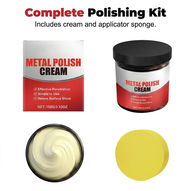 Metal Polish Cream for Kitchen Cleaning and Stain Removal