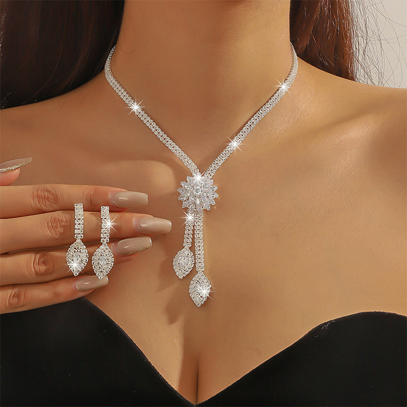 🎁 Nieuwe collectie 2026: 50% korting 💥 Sieradenset voor dames met zirkonia in bloemmotief – elegant en schitterend 💎