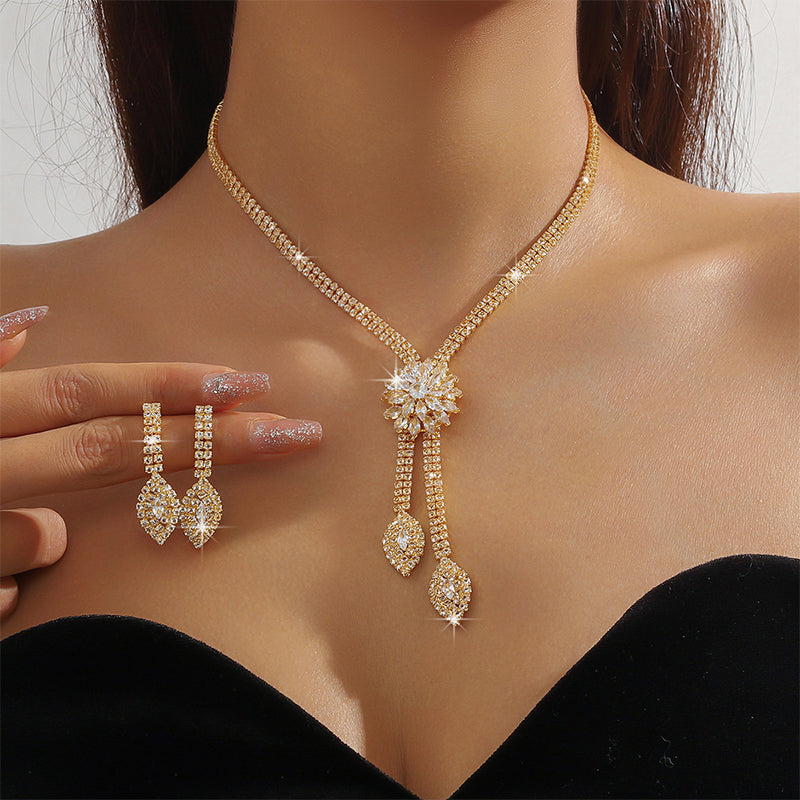 🎁 Nieuwe collectie 2026: 50% korting 💥 Sieradenset voor dames met zirkonia in bloemmotief – elegant en schitterend 💎