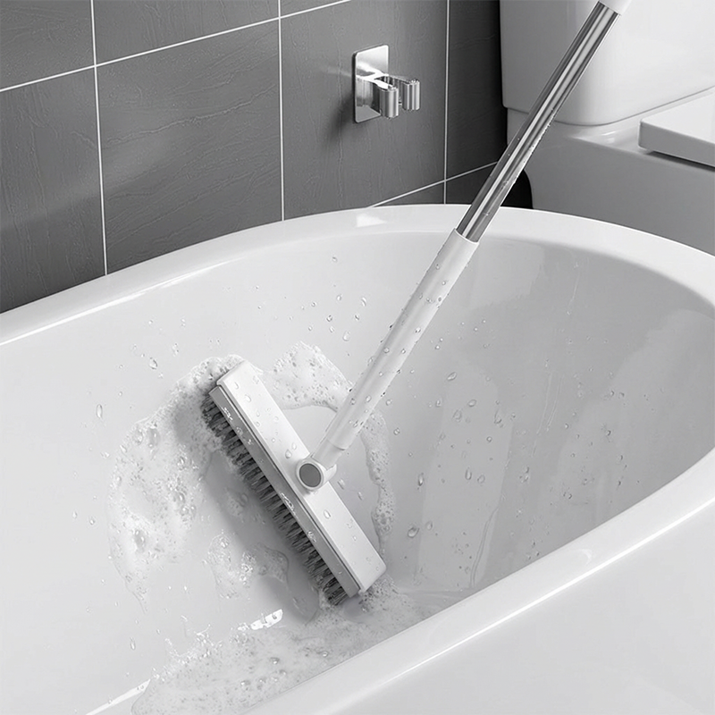 🔥 NU 50% KORTING! ⚡ 2-in-1 Schrobberborstel met Trekker – Stevig, reinigt diep voegen en hoeken 🧼