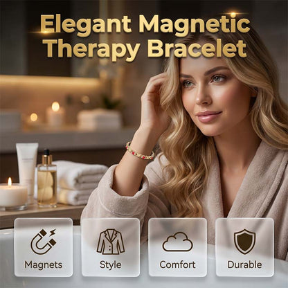 Modieuze magnetische armband met strass-steentjes