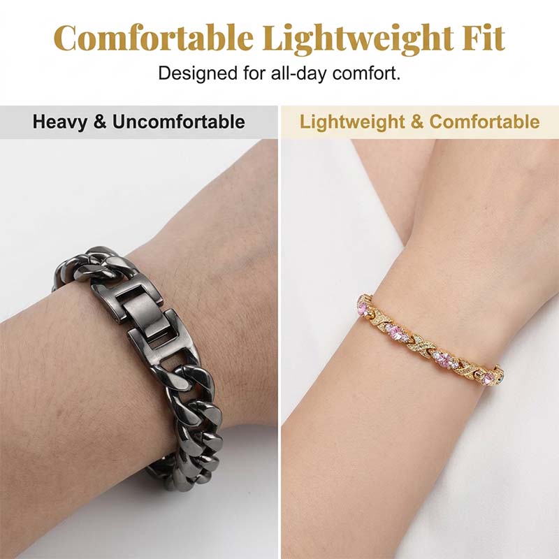 Modieuze magnetische armband met strass-steentjes