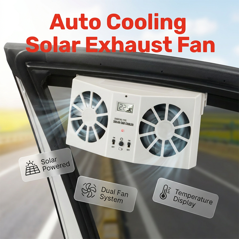 🔥➡️❄️ 50% KORTING! Terwijl jij winkelt, werkt deze solar fan zich suf! Hij jaagt de hete, muffe lucht je auto uit, zodat jij terugkomt in een koelere cabine. Alsof je een airco hebt die draait op zonneschijn!