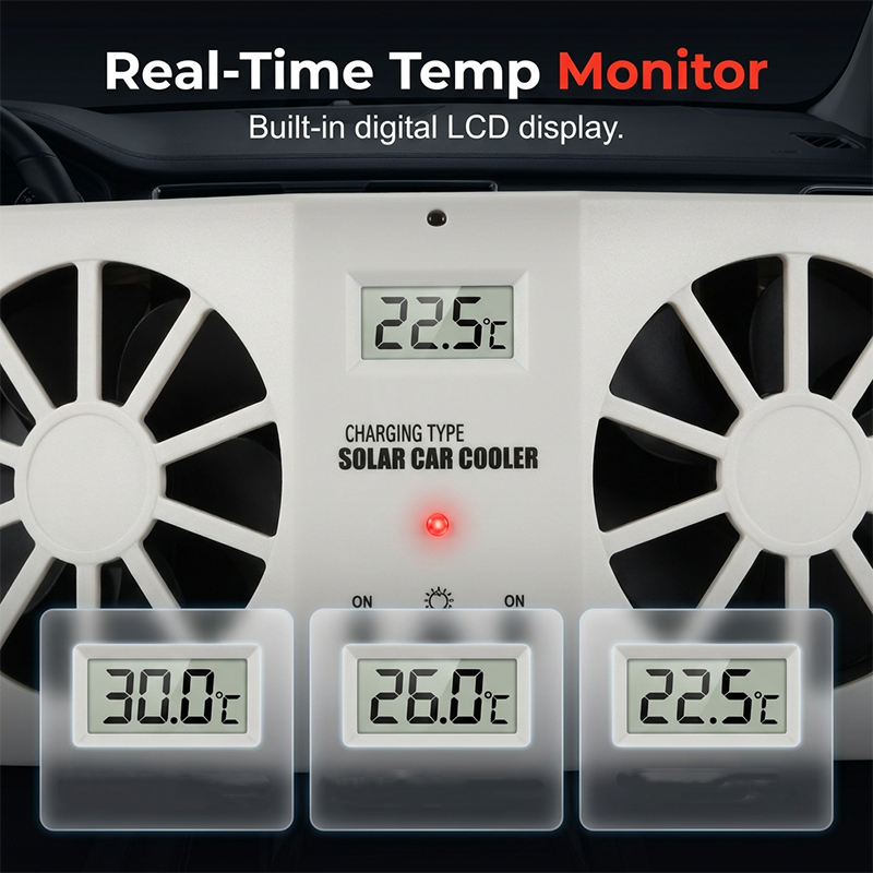 🔥➡️❄️ 50% KORTING! Terwijl jij winkelt, werkt deze solar fan zich suf! Hij jaagt de hete, muffe lucht je auto uit, zodat jij terugkomt in een koelere cabine. Alsof je een airco hebt die draait op zonneschijn!